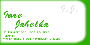 imre jahelka business card